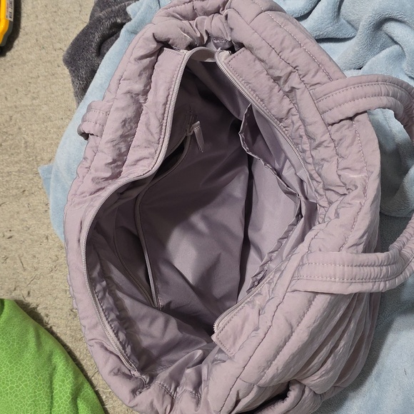 Pink Women's Puffer Tote Bag- Purple - Picture 9 of 9